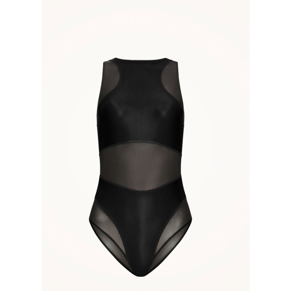 NWT Wolford Active Flow Bodysuit Quick Drying Gym Workout Performance Black XS - Picture 2 of 8
